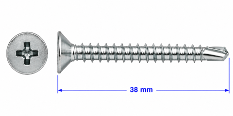 VIJAK DIN 7504 P 3,5x38